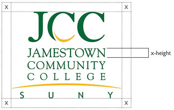 JCC logo with x-height