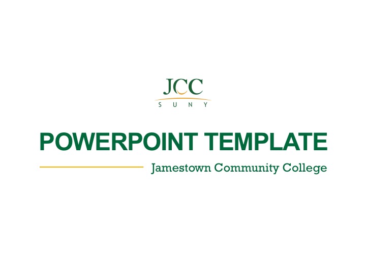 JCC template - basic layout powerpoint presentation shell - example slide 1 with title