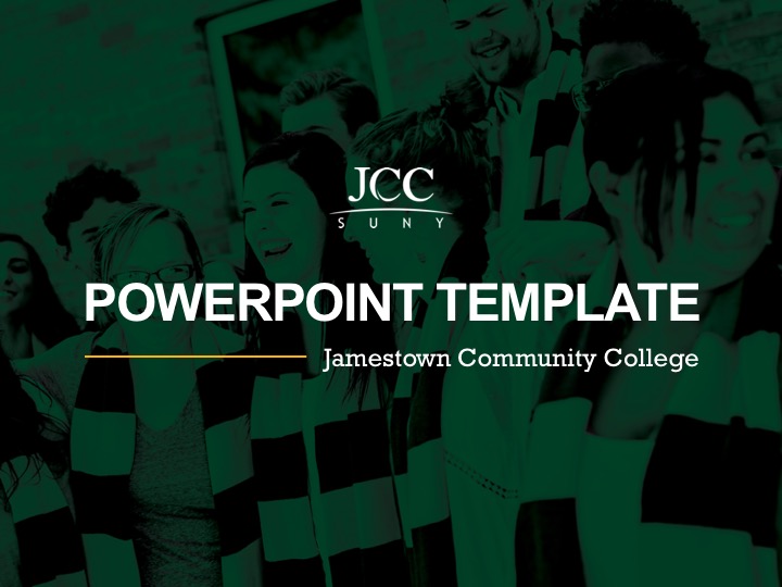 JCC template - creative layout powerpoint presentation shell - example slide 1 with title