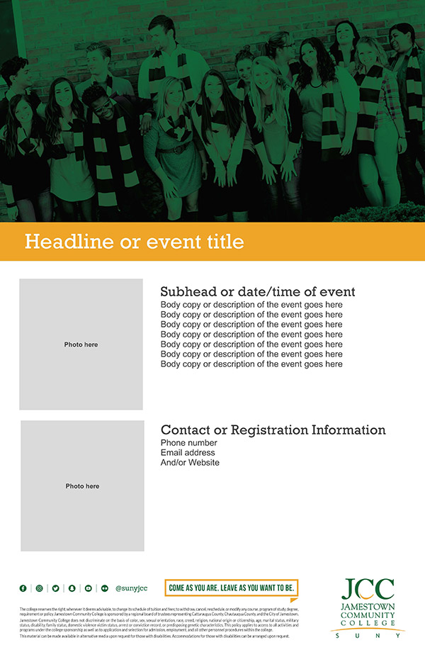 poster template for Student Event