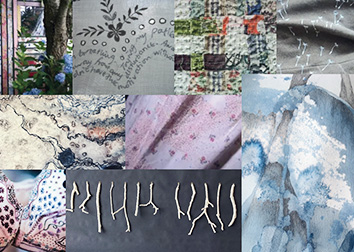 A collage of artistic works from Elena Thomas.