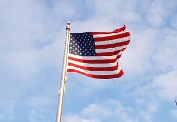 American flag waving in the wind