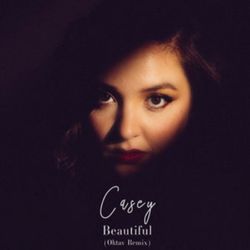 Casey Mcquillen's album cover, titled "Beautiful," featuring her headshot