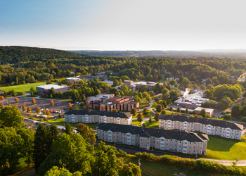 A drone Image of the Jamestown campus