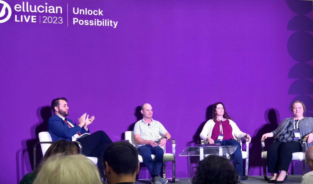 JCC's Ashley Hinman, far right, served as a panelist during Ellucian's national conference in New Orleans.