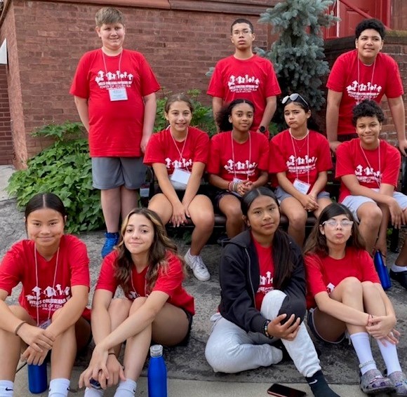 11 SUNY JCC GEAR UP students pose together at the Power Of Youth Summer Leadership Academy at Wells College.