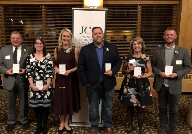 career community award recipients holding awards