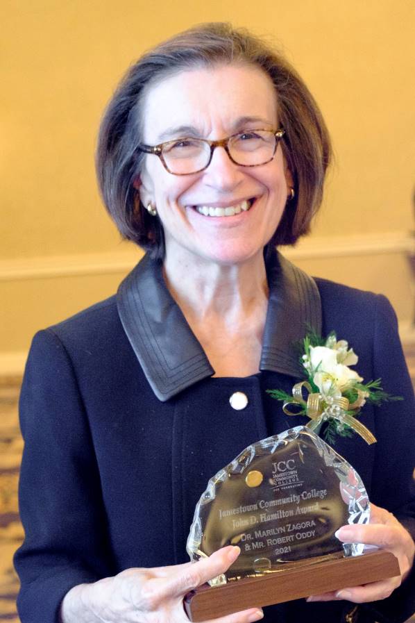 Marilyn Zagora with John D. Hamilton Award