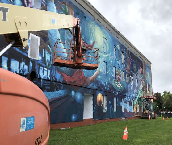A look at the Heart of Olean Mural north side wall