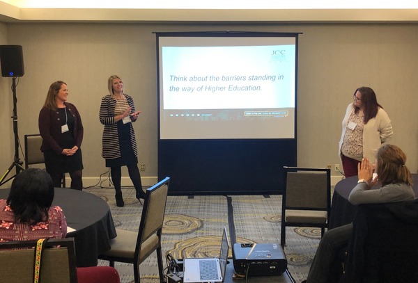 From Left, Wende Lescynski, Beth Starks, and Victoria Nielson share their presentation at the 2021 Fall Leadership Conference in Albany, NY
