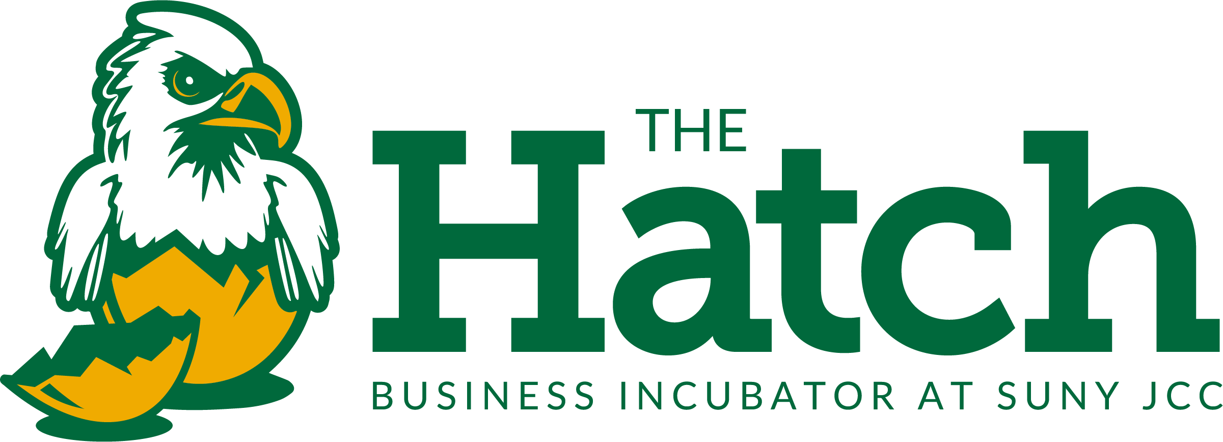 The Hatch Incubator at SUNY JCC with small jayhawk coming out of a bird shell
