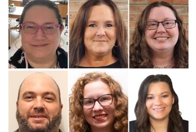 A college of six headshots of new JCC faculty